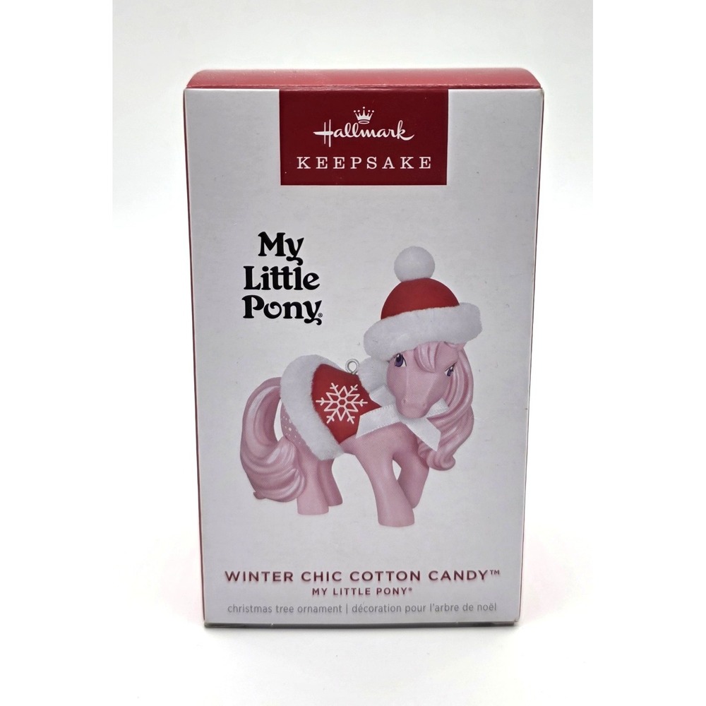 2024 Hallmark My Little Pony Winter Chic Cotton Candy Ornament Christmas New